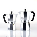 Modern Metal Double Valve Italian Moka Pot, Stylish Espresso Maker for Home, Office, or Camping Convenience